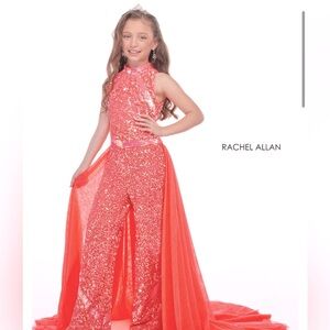 Rachel Allan Perfect Angels fully sequin girls jumpsuit - Size 10
